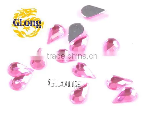 5*8mm Water Drop 3D Shape Acrylic Flat Back Mix Color Rhinestone Crystal For Stylish Bag Garment Shoes #GY015-8P(Mix-s) photo-3