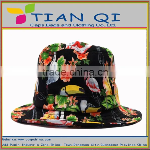the Popular Hat in 2013 New Style High Quality Floral Fishing Bucket Cap