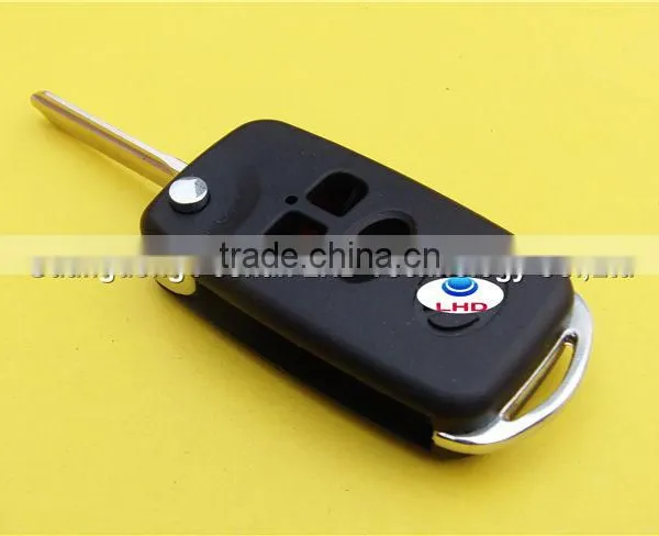 Upgraded 3 Buttons Folding Car Key Flip Remote Key Shell Fob Case for Toyota Corolla Vios photo-5