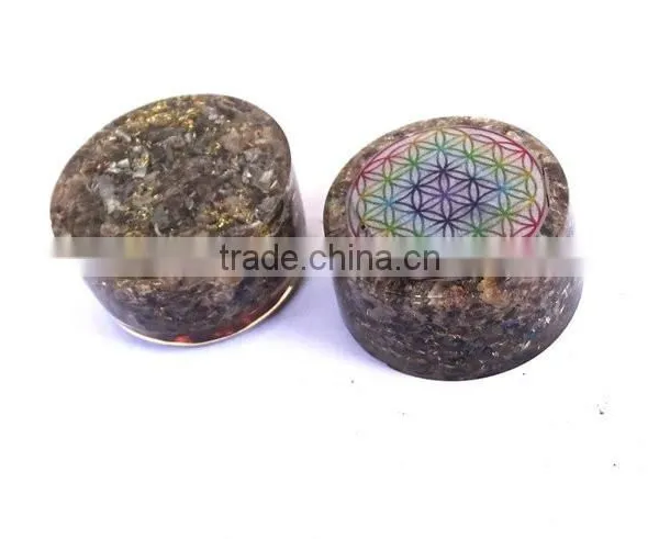 Blue Aventurine Chakra Flower Of Life Orgonite Energy Tower Buster photo-4
