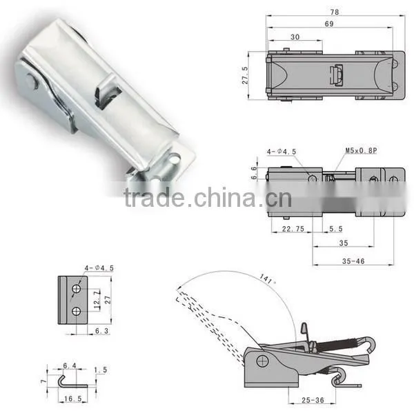 New Design Latch SK3-022 Adjustable Hasp and Staple Lock photo-3