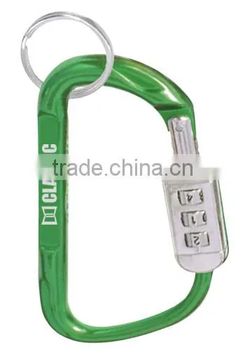 Promotional Forged Aluminum Carabiner Combination Lock
