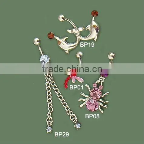 2012 Hot Sale New Sexy Rhinestone Navel Ring Body Piercing Jewelry,body Jewelry Accessory