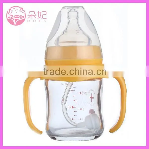 Baby Soft Silicone Glass Baby Bottles
