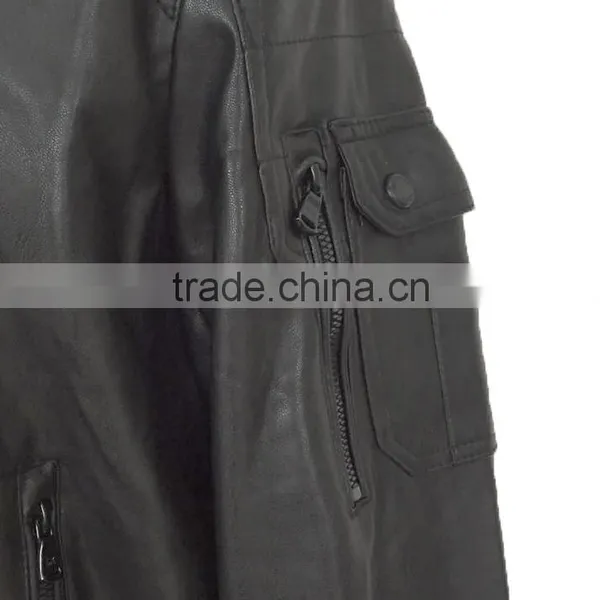 2016 Modern Style Spring and Autumn Men PU Leather Jacket photo-4