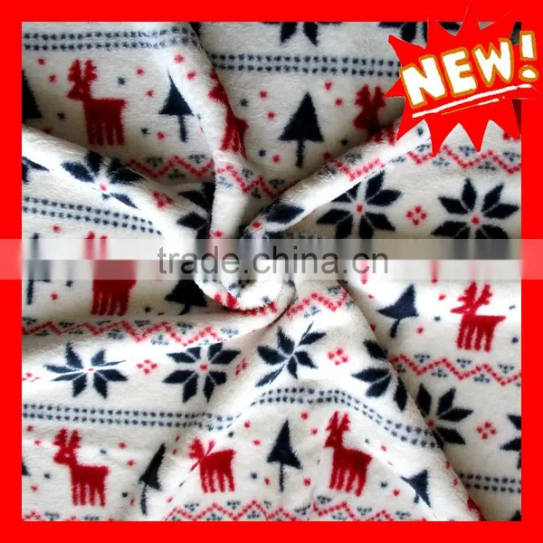 Microfibre 100 Polyester Printed Coral Fleece