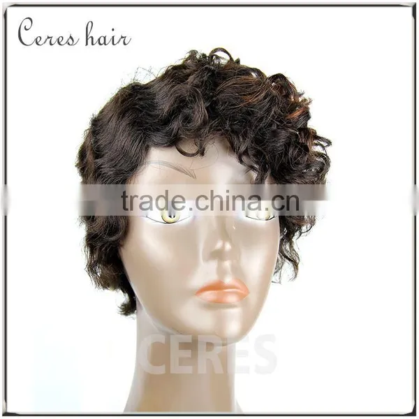 Short Wigs for Black Woman 100% Human Hair Lace Front Wig photo-5