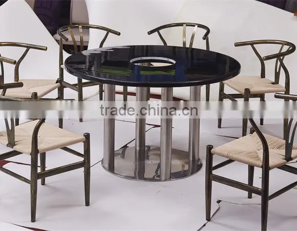 Antique Style Metal Material Dining Chair Y Shape Chair for Restaurant photo-6