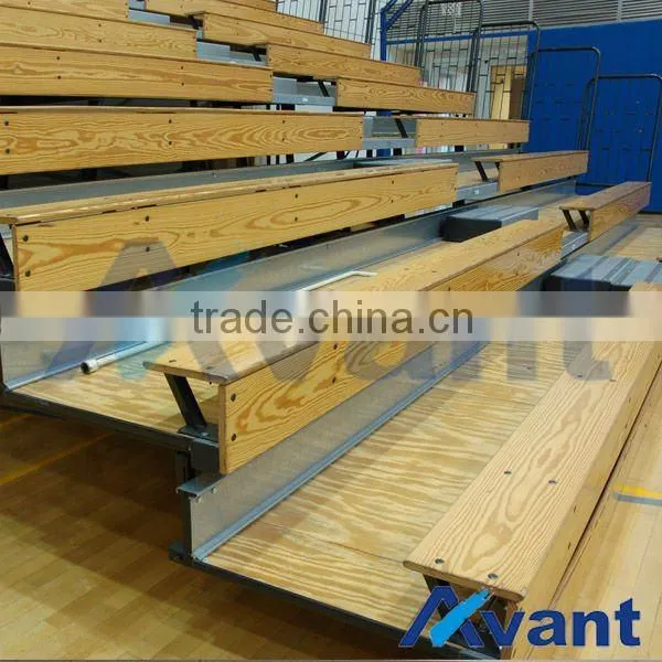 Classic Wooden Bleacher Chair Grandstand Indoor Sports Equipment for Baseballs Rugby Entertainment Sports Games Use