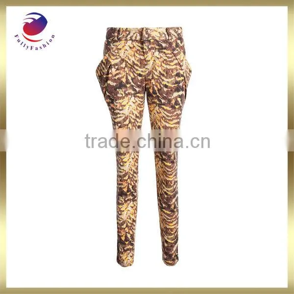 Knitted Printed Harem Pants