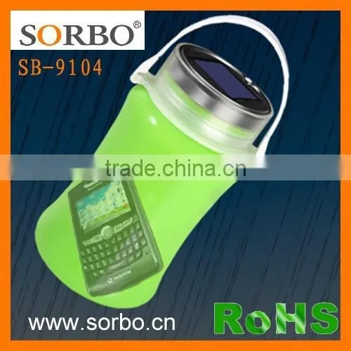 Silicone Water Bottle Rechargeable LED Solar Outdoor Lighting Camping Lantern photo-2