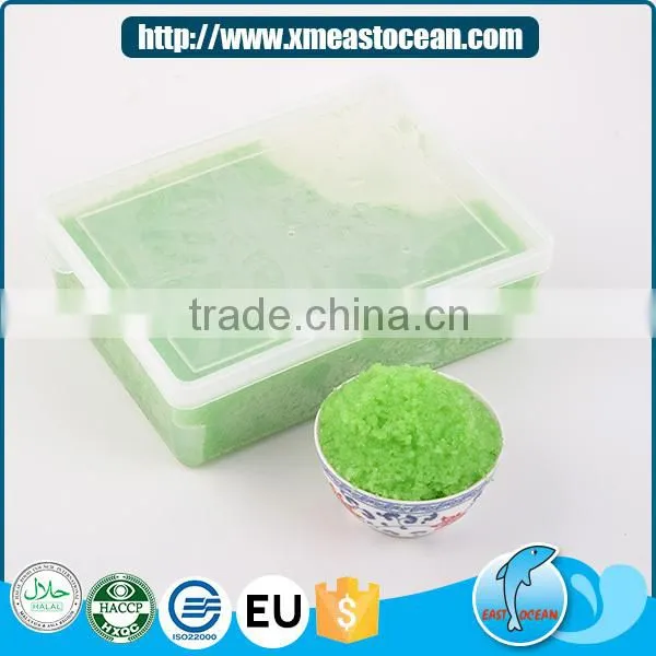 Top Quality Healthy Sushi Material Frozen Seasoned Green Capelin Roe photo-3
