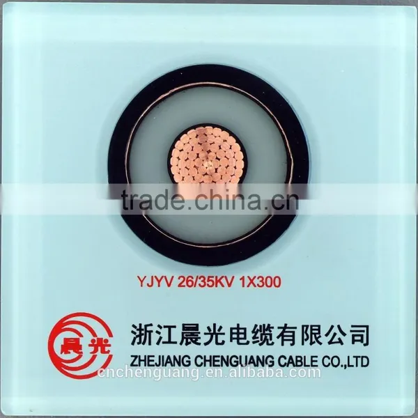26/35KV Copper Core XLPE Insulated PE/PVC Double Sheathed Power Cable 1*300mm2