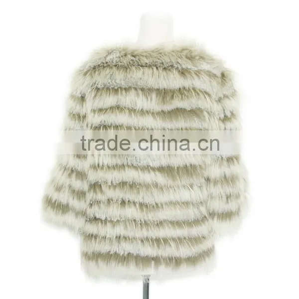 Luxury Natural Raccoon Fur 100% Real Fur Coat For Fashion Girls Lady Winter KZ14134 photo-3
