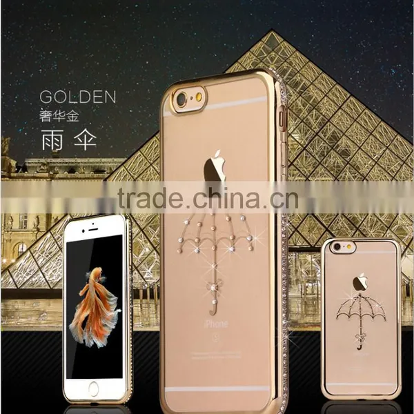2016 Newest Mobile Phone Cover Case Electroplate Crystal Image Tpu for IPhone 6 6s 6plus photo-3