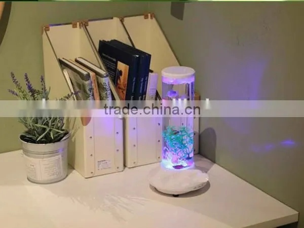 Voice Control LED Pretty Fish Tank Wireless Bluetooth Speaker With Radio photo-5
