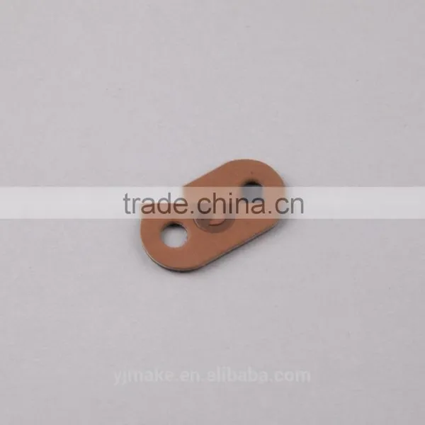 Color PU Leather Label With Custom Logo Backpack Pig Nose Leather Cord End Stoppers photo-3