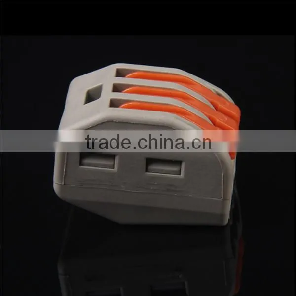3P Electric Cable Wire Connector Reusable Spring Lever Terminal Block photo-4