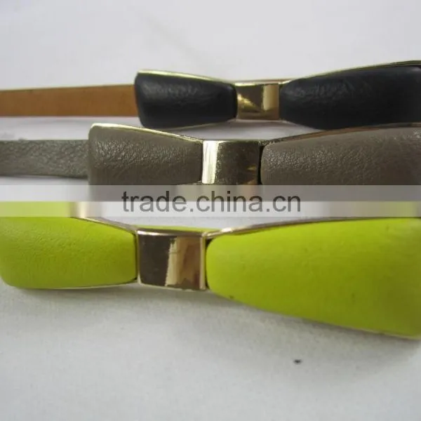 1cm Width With Nice Bowknot Design Ornament Women Belt photo-2