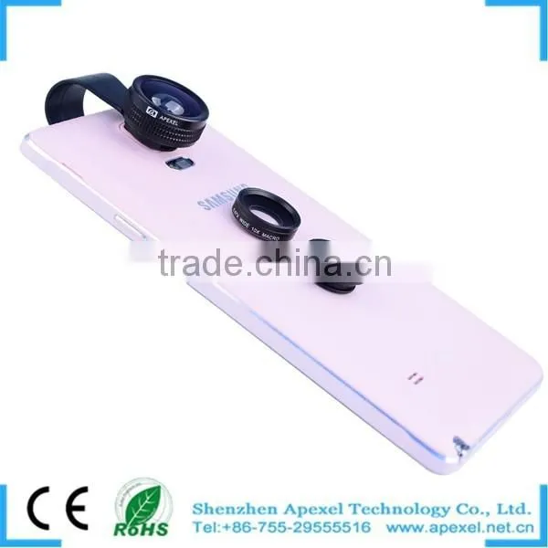 Universal Clip 3 in 1 180 Degree Fisheye Lens For Iphone + Macro Lens + Wide Angel Lens photo-2
