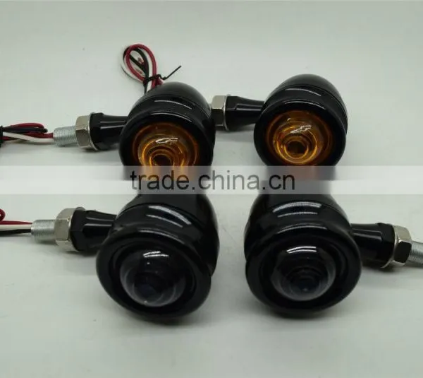 Aluminium LED Motorbike Motorcycle Retro Bike Indicators Turn Signals Lights photo-2