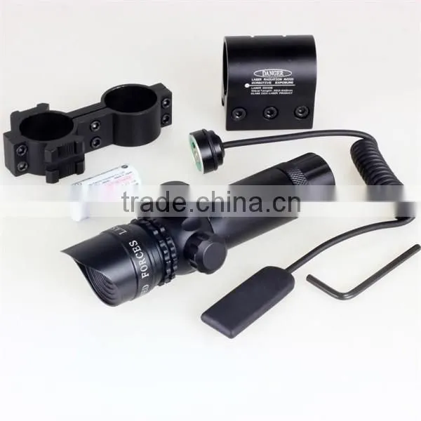 BIJIA Tactical Green Red Mil Dot Laser Sight Scope photo-3