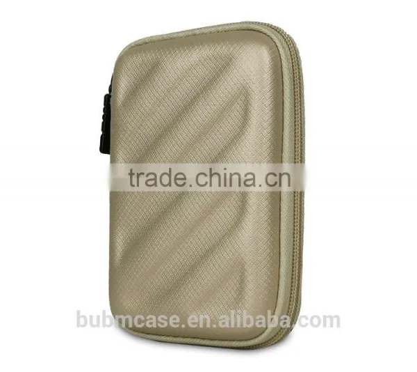High Quality BUBM Champagne Gold Hard Disk Mini Travel Storage Bag photo-3