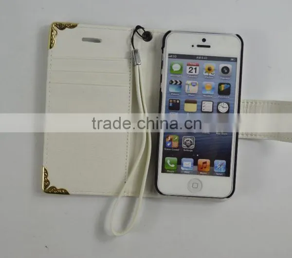 2016 Beautiful and Cute Style PU Leather Case for Iphone6 With Big Magnet, Card Slots and Sling photo-2
