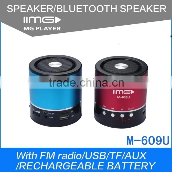 M-609U Speaker With Dual 5 Watt Drivers Hands Free Speakerphone Function Tf Card Mini Wireless Portable Cylindrical Speaker