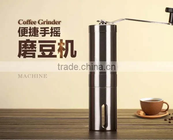 Stainless Steel Manual Coffee Grinder Hand Coffee Bean Grinder Mill Spices Miller With Ceramic Burr Grinding Tool Home Travel