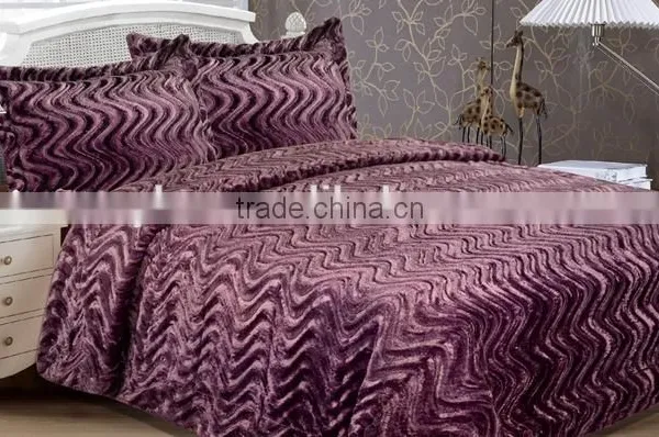 High Quality Throw Fake Fur/PV Fur/faux Fur & Sherpa Blanket/ Bedding Sets photo-5