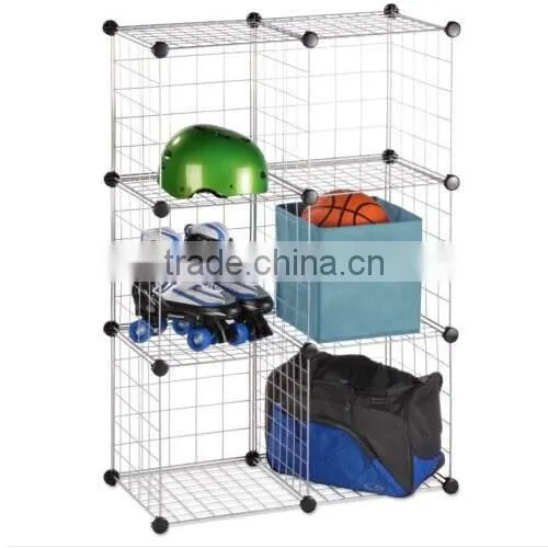 Metal Mesh Cube Storage Organizer With Wire Frame and PP Panel Mix-assemble(FH-WL0159) photo-4