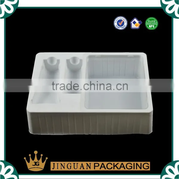 White Flocking PVC Plastic Cosmetic Tray photo-5