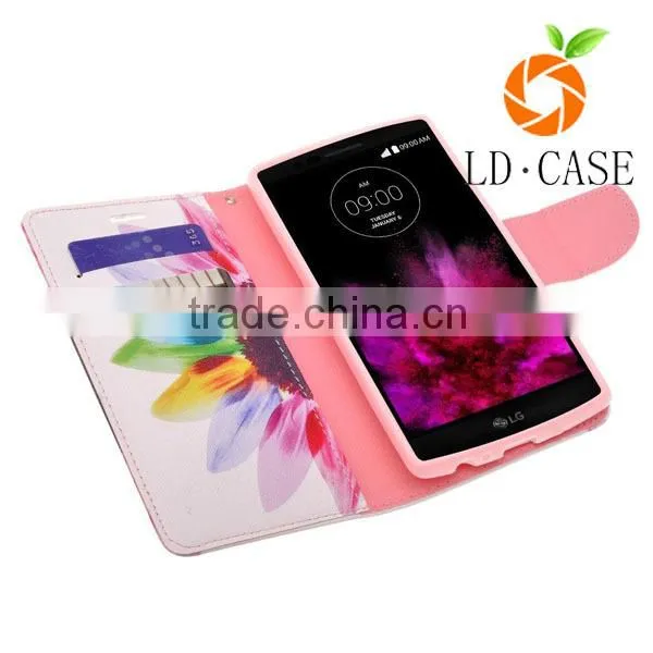 Market Wholesale Cell Phone Case Style for LG G4 Case Wallet PU Leather Mobile Phone Case