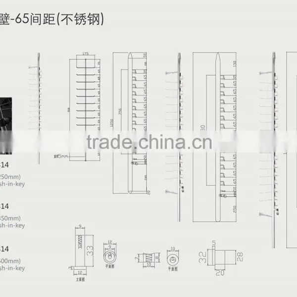 Sunglasses Display Rods;locking Eyeglasses Display Poles;stainless Steel Eyewear Display Bars photo-6