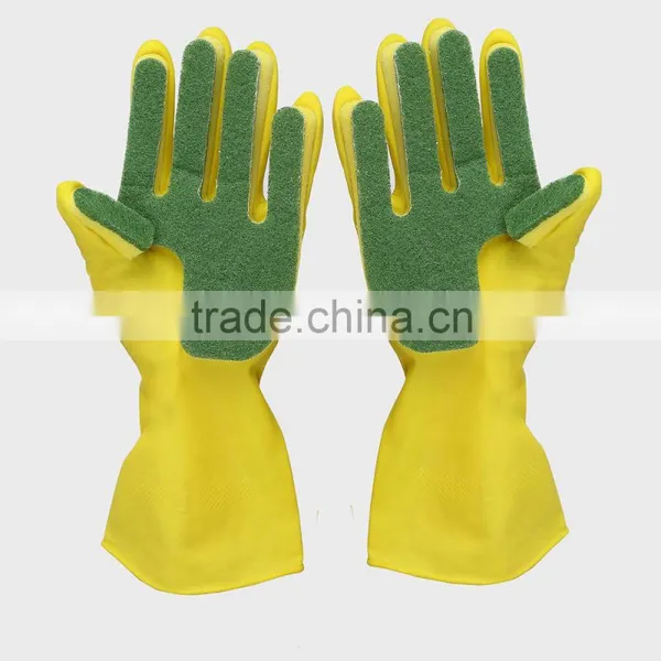 Cleaning Sponge Silicone Dishwashing Waterproof Cheap Washing Kitchen Gloves photo-5