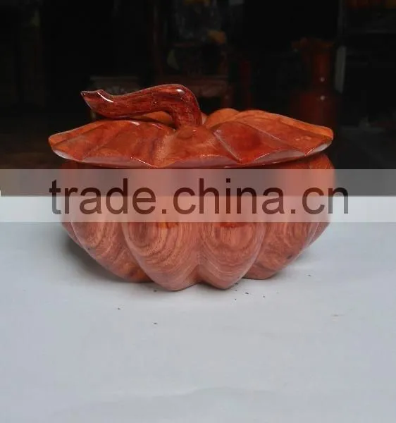 Cheap Wooden Pot With Lid, Pumpkin Shape for Home Decoration photo-2