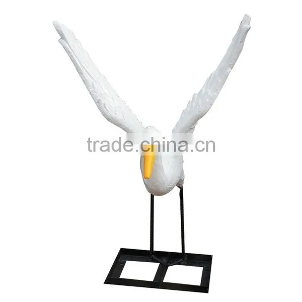Customized Life-size Fiberglass Sea Gull Figure photo-4