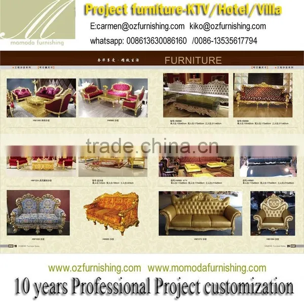 New Classic Furniture of Living Room Fabric Sofa Set for Project Furniture