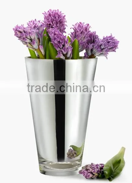 Modern Stainless Steel Metal Large Flower Vases Decoration Flower Tall Vase photo-3