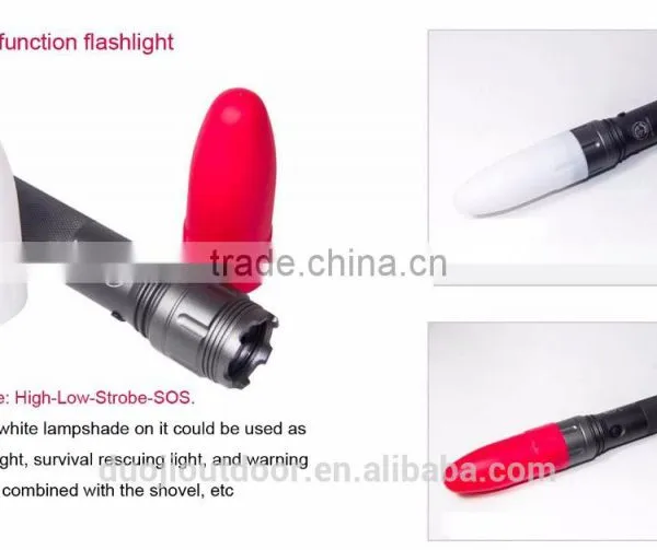 Unique Multi-use Outdoor Camping Tools With Shovel Hoe Hammer Fire Starter Flashlight photo-6