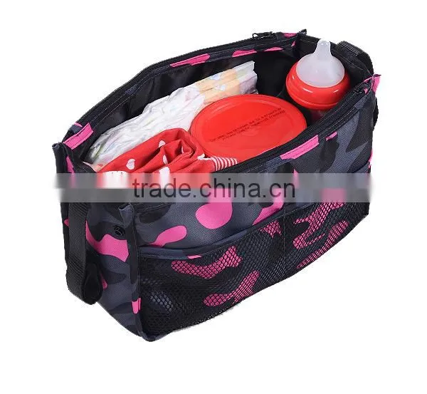 Pink Camo Hanging Nappy Bag for Stroller photo-4