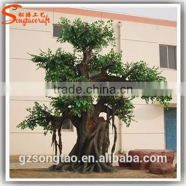 Factory Sale Artificial Banyan Tree of Ficus Tree With Green Ficus Leaf Tree Artificial Plants of Leaves photo-4