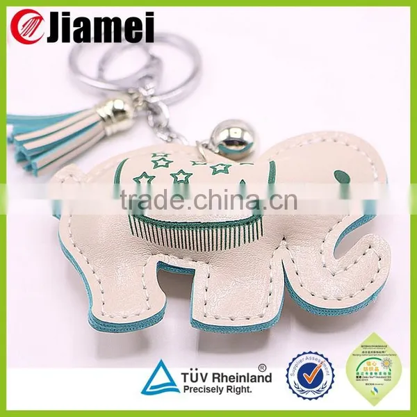 Top Grade Cheap Custom Made Cat Shape pu Leather Keychain photo-3