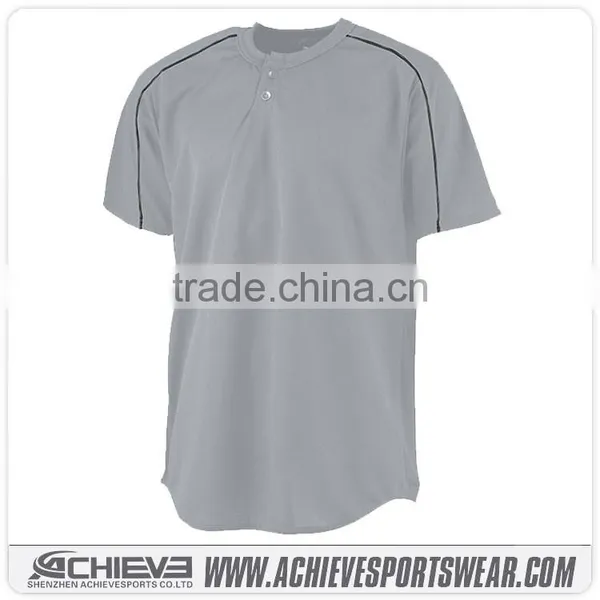 Blanks 3 Buttons Baseball Tee Shirts Wholesale photo-3