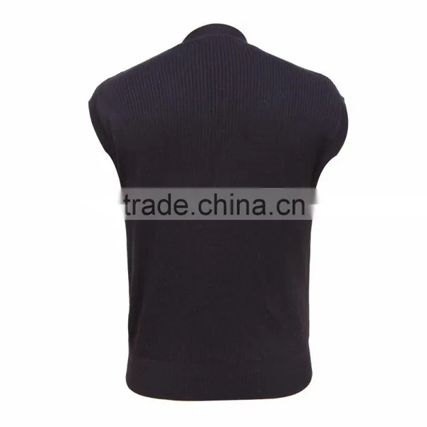 Men's Silk and Cotton Blend Sleeveless Cardigan Cheap photo-2