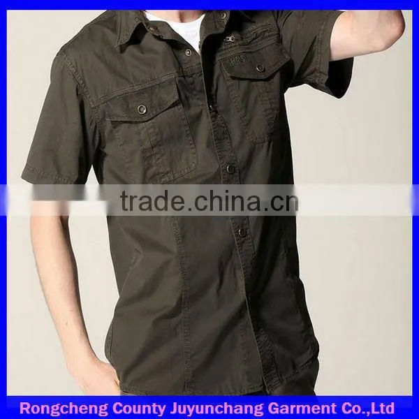 New Design Short Sleeve Security Guard Uniform Shirt 100% Cotton photo-3