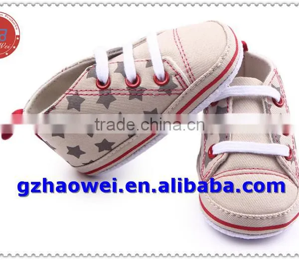 Star Printed Cotton Baby Boy's Sneaker Soft Bottom photo-3