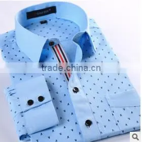 Long Sleeve Man's Dress Fashionable Printed Work Cotton Uniform Elongated t Shirt photo-3