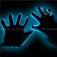 Stage Property LED Gloves Flashing Finger Lighting Sequin LED Luminous Magic Gloves LED Party Gloves